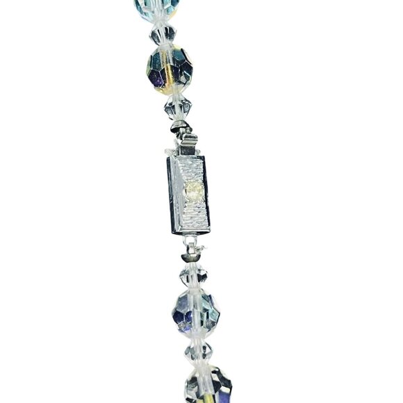 Single Strand With Clear Faceted AB Rhinestone Necklace (6123) - Picture 4 of 7